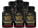 FREZZOR Super Reds Kapsulas ar UAF1000+, All-Natural New Zealand Red Superfood Energy, Essential Red Fruits Veggies & Beets, Antioksidanti, Fermenti, Enerģijas bagātinātāji, 540 Kapsulas, 6 pudeles