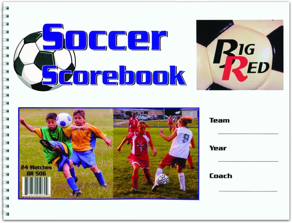 Big Red Futbola Scorebook