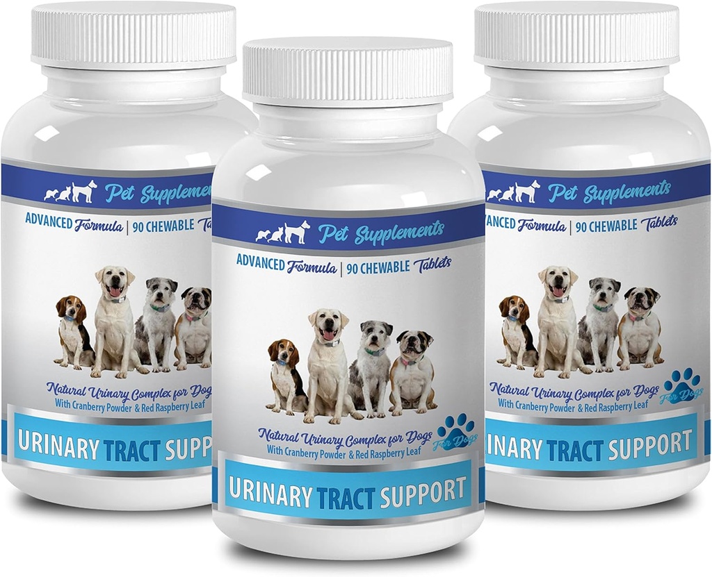 Urīna nesaturēšanas terapija suņiem - DOG URINARY TRACT ATBALSTS - DABAS CRANBERRY ŠĶĪDUMS - BLADDER VESELĪBA - PIA REKOMENDĒTS - dzērveņu urinācija - 3 pudeles (270 Ārstniecības)