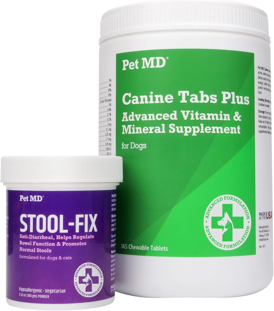 Pet MD Suņu cilnes Advanced Multivitamine & Stool Fix