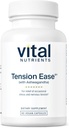 Vitālo uzturvielu Tension Ease ar Ashwagandha  ) Stresa atvieglošanas Papildinājums, lai mazinātu neregulāru stresu un nervu spriedze ) Gluten, Dairy, Soy Free ) Non-GMO ) 60 kapsulas