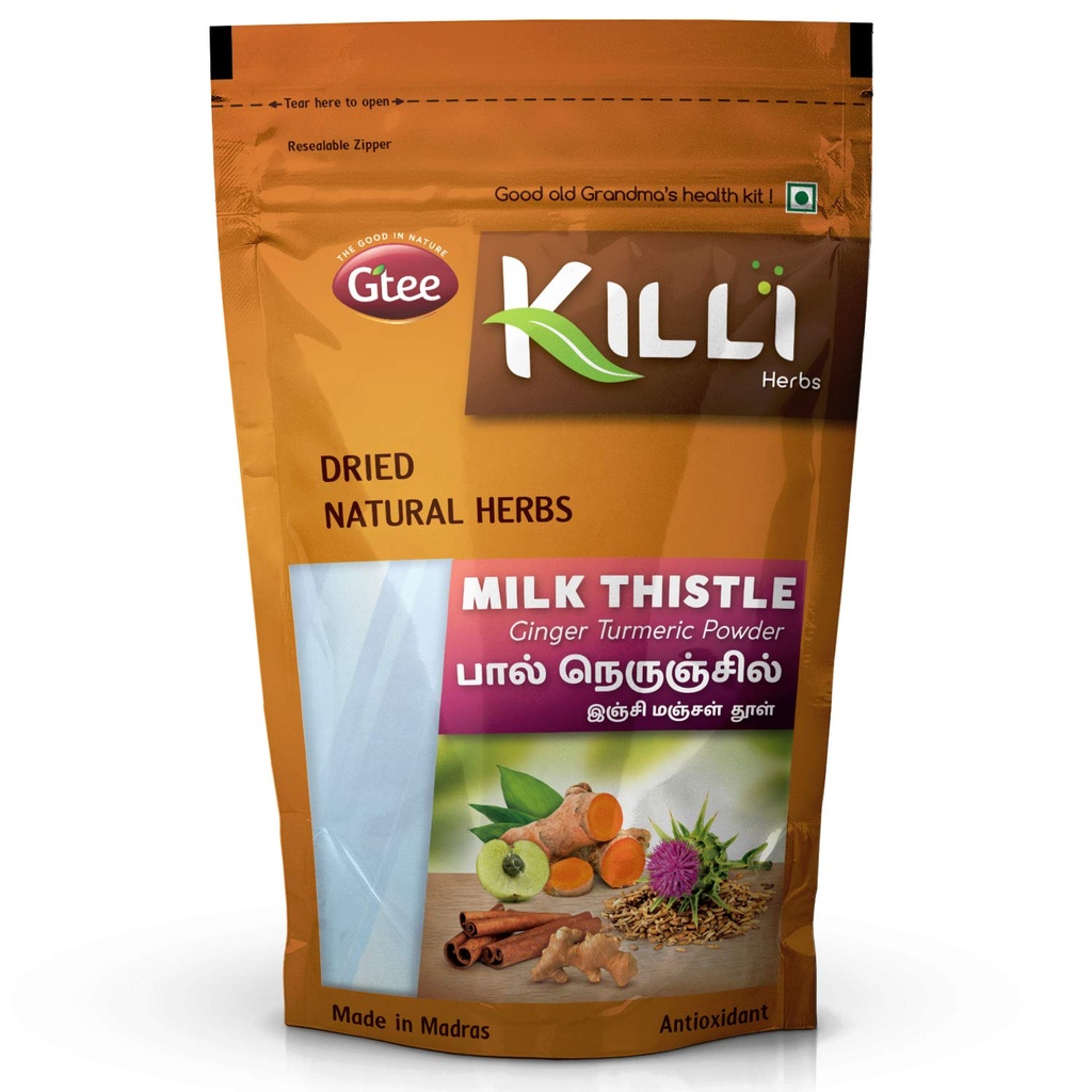 KILLI Milk Thistle Ingler Turmeric Cinnamon Amla pulveris, 100g