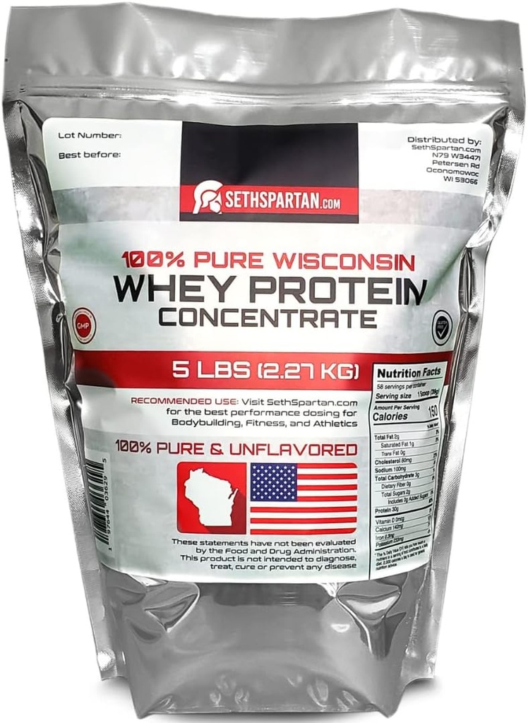 100% Pure Sūkalu proteīns - 5 LB (2,27 KG) - 30g Olbaltumvielas uz kausiņu! - Neuzliesmojošs sūkalu proteīns - (ASV Sūkalu proteīns NAV Ķīna Importēts)
