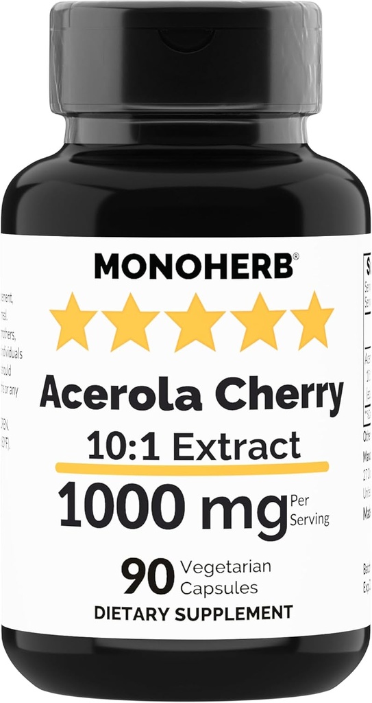 MONOHERB Acerola Cherry Extract 1000 mg - 90 kapsulas