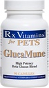 Rx Vitamīni GlucaMune - Suns & Cat Imūnsupport Papildinājums ar Beta Glucan - Ikdienas Vitamīni Iekštelpu kaķiem - Palīdzība kaķu un suņu brūču aprūpē, Gut Health - 90ct