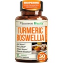 Boswellia Serrata Turmeric papildinājums Locītavu atbalsts un iekaisums Balanss – Turmeric Boswellia Papildinājums ar ingvera un melnā piparu ekstrakts pastiprināta Absorbcija – Ne-GMO - 60 Kapsulas