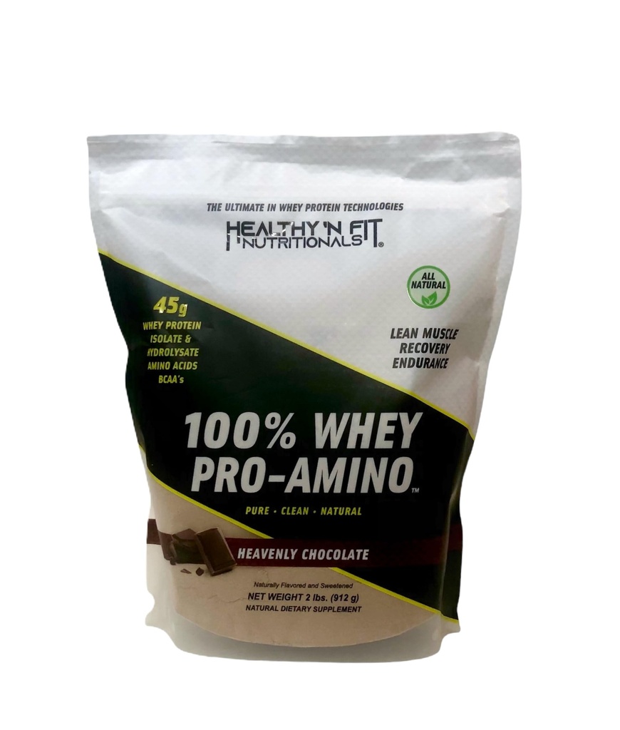 Veselīgi "N Fit 100% WHEY PRO-AMINO v2.0-Chocolate (2lb): 100% Sūkalu proteīns PLUS Peptīdi no Amerikas #1 zīmols bagātinātājiem, tehnoloģiju un tīrību.