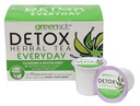 greenside Detox Herbal Tea Single Serve Cups ikdienas - Cleansing un Revitalizing Ķermeņa bagātinātāji - 10 Cups (3-grams Servē/Cup)