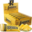 Braven Bar Ananasa enerģijas stieņi (1.59 oz, pack of 20) – Enerģijas košļājamā gumija ar 5g Olbaltumvielas – Uz-the-Go enerģijas uzkodas skriešanai, pārgājienu, un sporta - lipekļa bezmaksas uzkodas ilgstošai enerģijas Boost