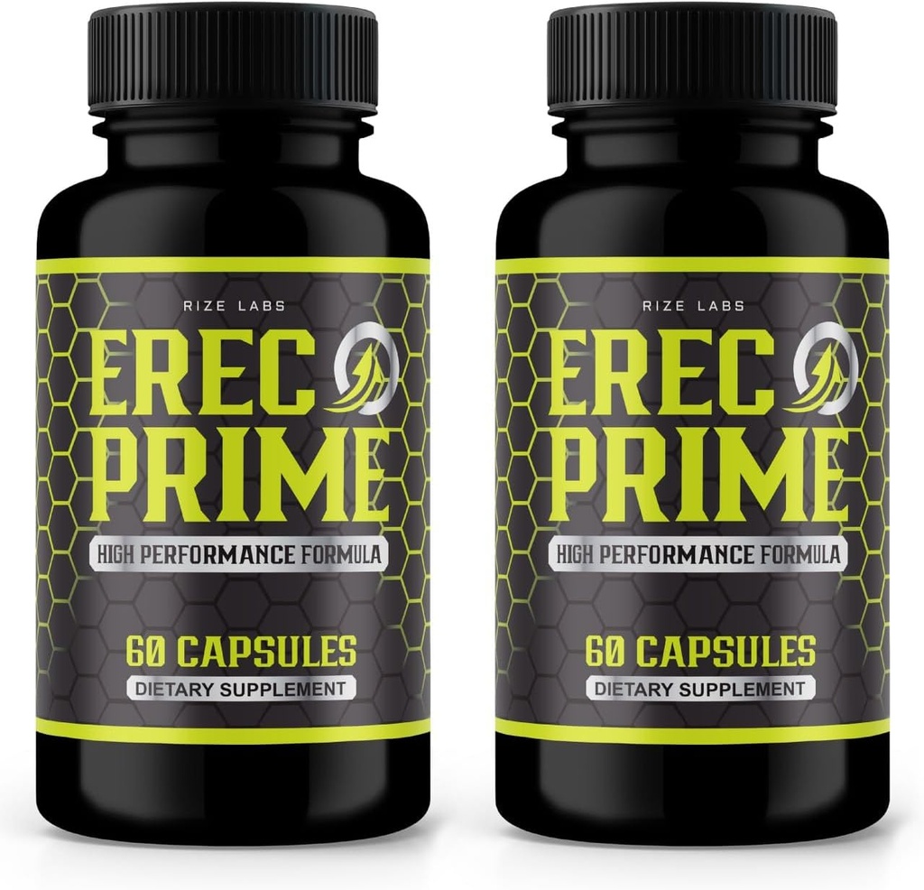 rize laboratorijas (iepakojums 2 Erec Prime tabletes vīriešiem, augstas veiktspējas formula, All-Natural Atbalsts maksimālās veiktspējas & kopējā veselība, Oficiālā Erec Prime24 Atsauksmes (120 kapsulas)
