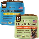 Natural Dog Company Suņu papildinājumi senioriem un aktīviem suņiem - Multivitamīnu chews & Hip & Joint Relief - Complete Nutritional Support for Joint Health, Vitamīni suņiem, Enerģija, & Vitalitāte