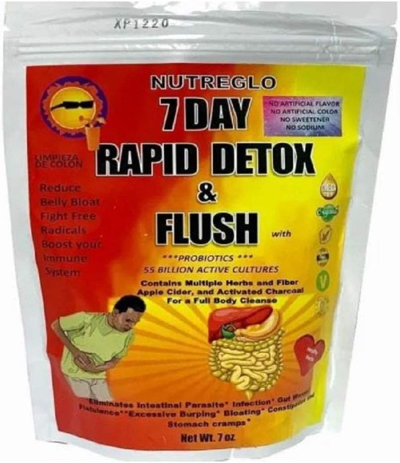 Nutreglo 7 Day Rapid Fiber Full Body Detox & Attīrīšana    ) Visas dabas, Veselīgs, Viss Body Multi-Fiber Formula vīriešiem un sievietēm 