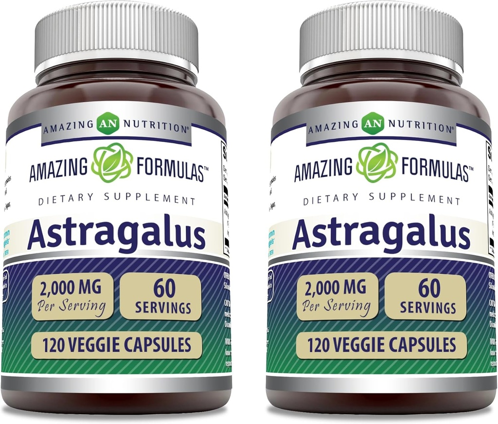 Amazing Formulas Astragalus 2000 mg Per Servējamās kapsulas Papildinājums 