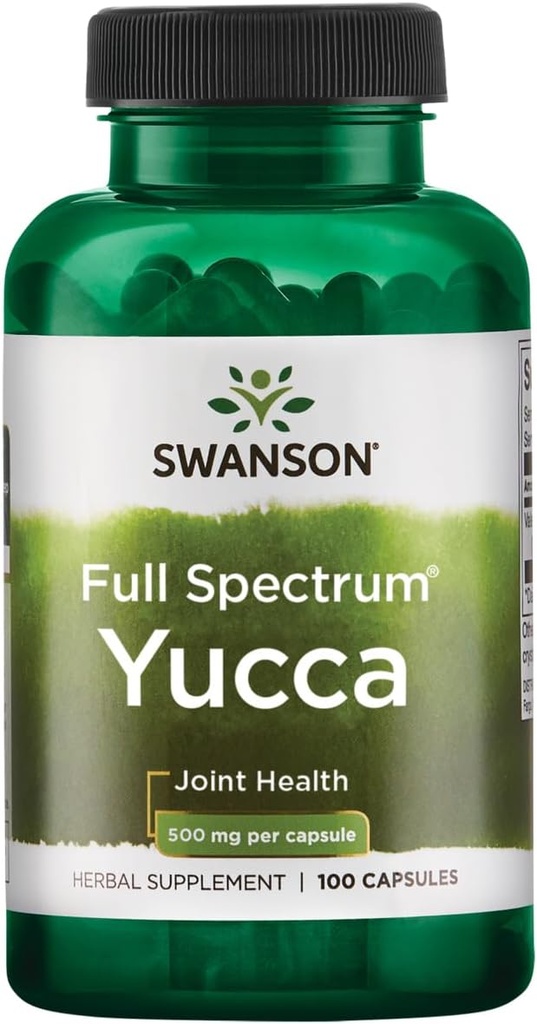 Swanson Premium zīmols Full Specturm Yucca 500 Milligrams 100 kapsulas
