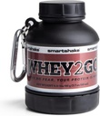 Smartshake Whey2Go Black Olbaltumvielas pulvera uzglabāšanas konteiners 50g – BPA bezmaksas Shaker Bottle piltuve par sūkalu olbaltumvielu pulveris + olbaltumvielas krata 110ml, DC Comics Batman dāvanas vīriešiem (melns)