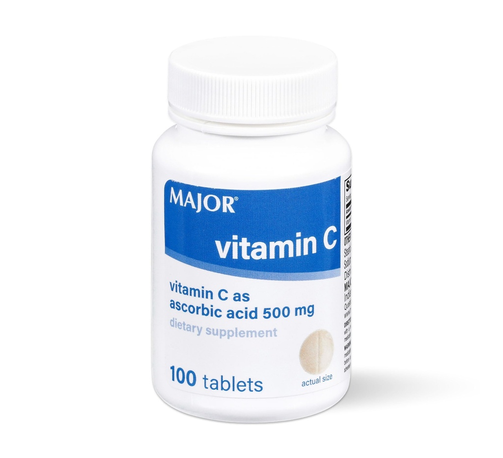 C- 500 mg vitamīna Askorbīnskābe - C vitamīna tabletes - uztura bagātinātājs - 100 vienību (1 iepakojums)