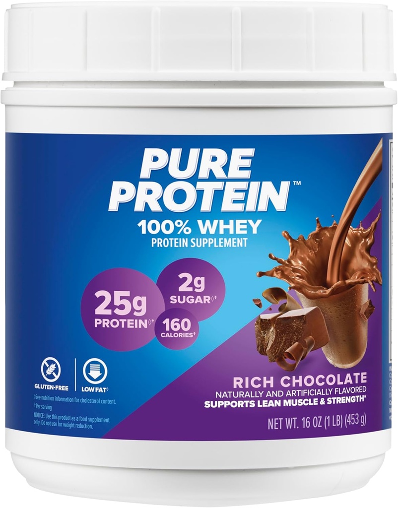 Pure Protein Bars, High Protein, Nutritional Uzkodas, lai atbalstītu enerģiju, zems cukura, bez lipekļa, šokolādes zemesriekstu sviests, 1.76oz, iepakojums pa 4
