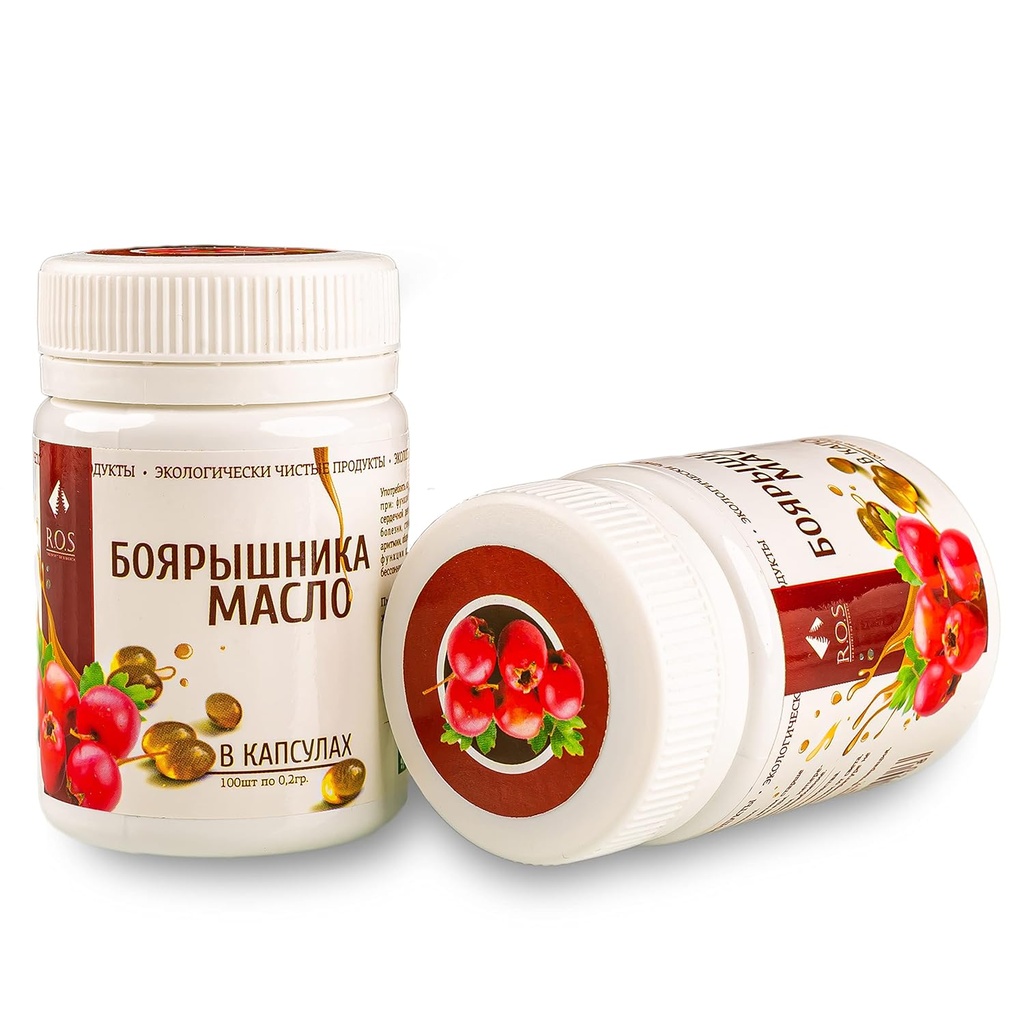 Sibīrijas Hawthorn eļļa 200 kapsulas Auksti presēta īpaši jauna kapsula (2 iepakojumi)