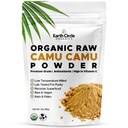 Zemes aplis Organics Camu Camu pulveris – Organic Raw Berry Pulveris ar dabas vitamīns C & Antioksidanti – Vegan, Kosher, Non-GMO Superfood Immunity & Energy – 3oz (iepakojums no 1)