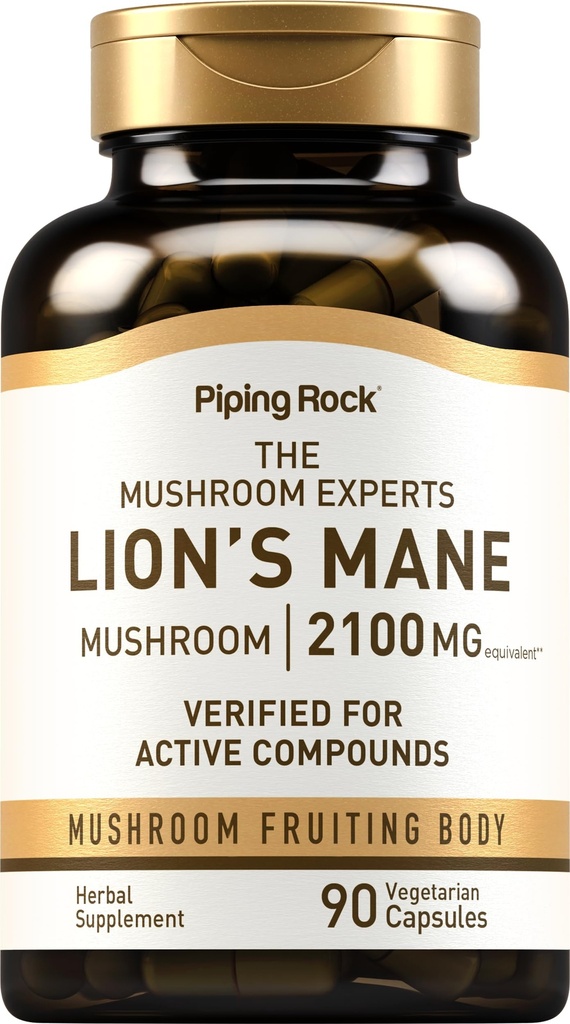 Piping rock Lions Mane Papildkapsulas         ; 2100mg 