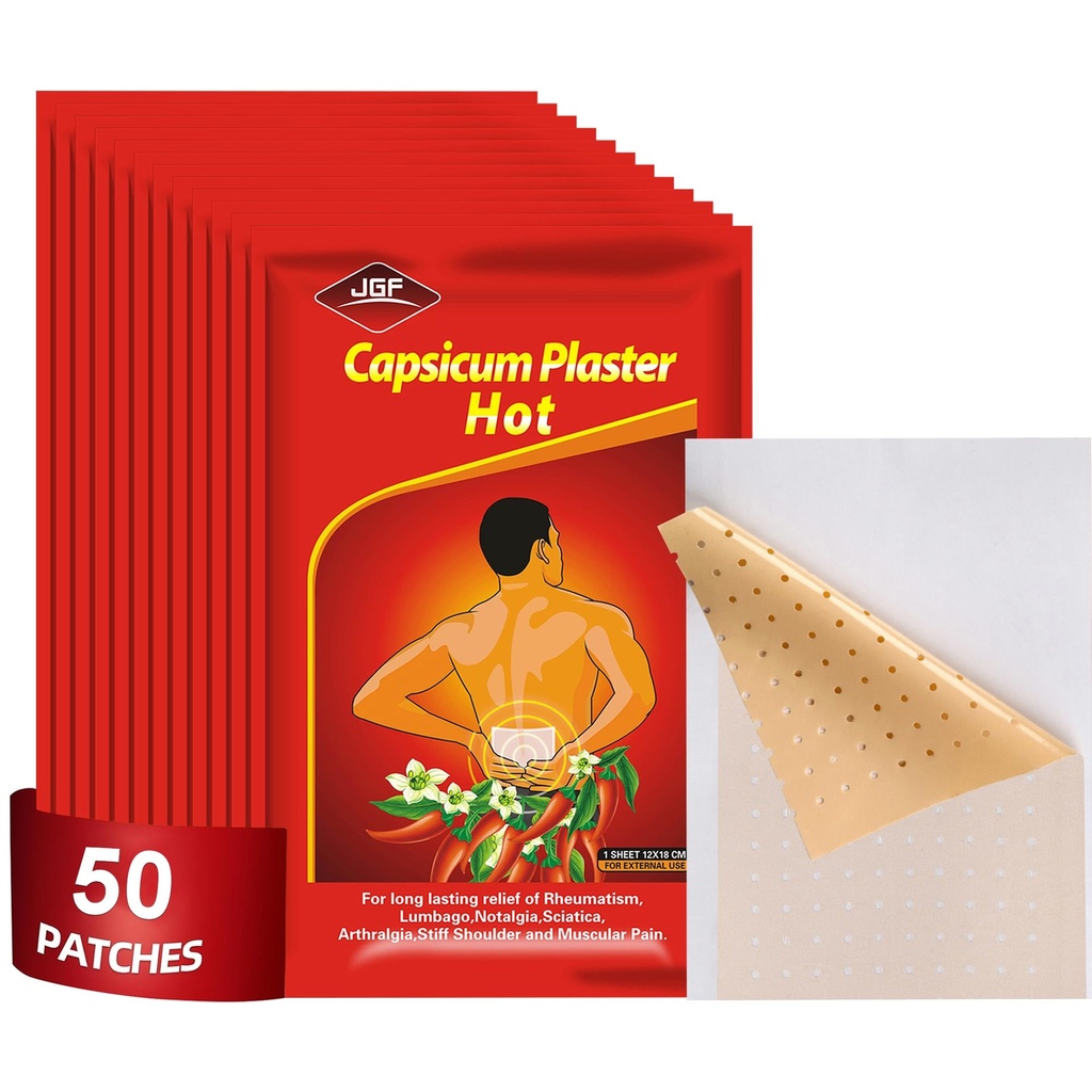 50 Count kapsaicīns Patches,4.72"x7.08" Karsts Capsicum Patch