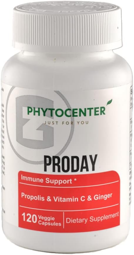PRODAY Imūnās atbalsta papildinājums ar Propolis, C vitamīns, ingvers, Nattle, Carob un melnās sēklas (Vcaps)
