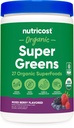 Nutricost Organic Super Greens pulveris (30 Kalpojumi) Jauktas ogu Flavor - Superfood Pielikums Dzērienu Mix
