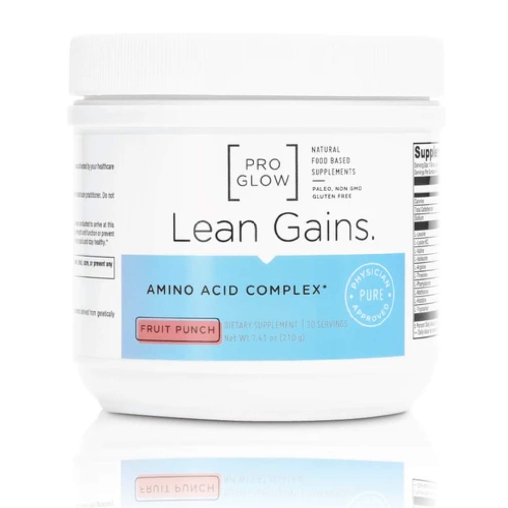 Augļu pūderis Flavor aminoskābju komplekss sievietēm veidot Lean Strong Muskuļi - ProGlow Lean Gains (30 Kalpo)