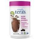 vienkārši tera ir Pure Whey Protein pulveris - Tumša Šokolādes Clean Protein Pulveris, Zāles Fed Whey Protein pulveris bez mākslīgiem saldinātājiem, Tīra etiķete, Non-GMO, Kosher, rBGH-free - 24 Oz