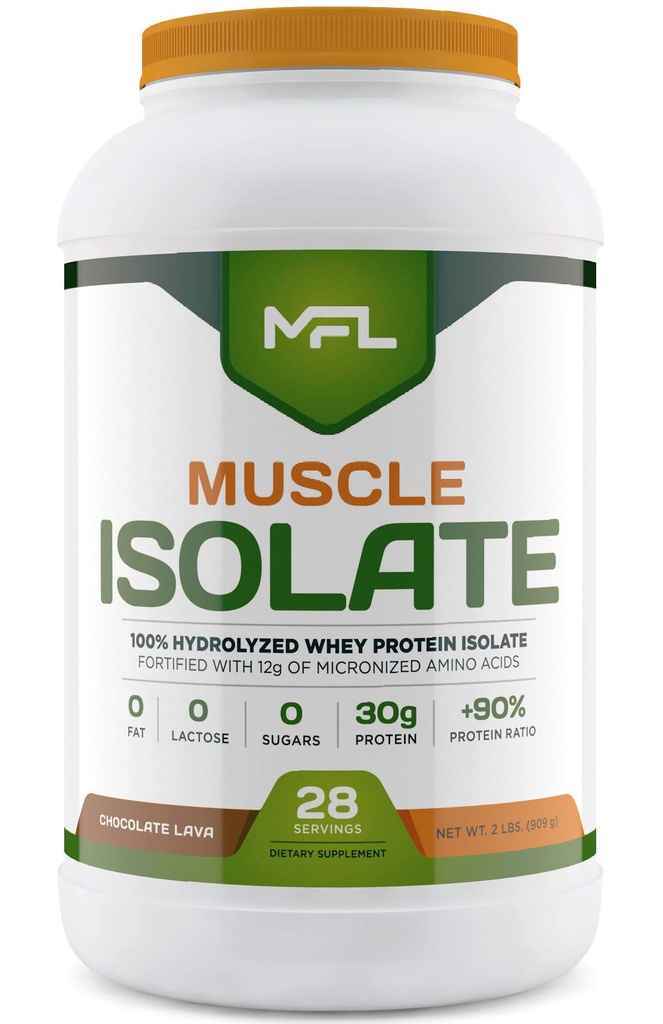 MFL 100% Izolāts Proteīns l 30g Olbaltumvielas l 12g Aminoskābes l Keto Friendly l zema Carbs l 2 mārciņas. (Šokolādes Lava)