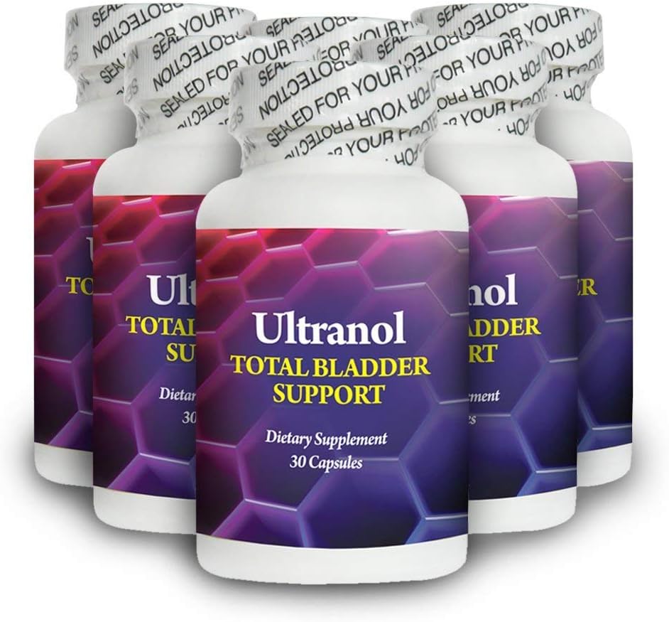 Ultranol Kopējais urīnpūšļa atbalsts - Dabīgs dzērveņu papildinājums urīna veselībai, pastiprināta urīnpūšļa kontrole, nesaturēšana - samazina noplūdes un neatliekamību - 6 pudeles - 180 kapsulas