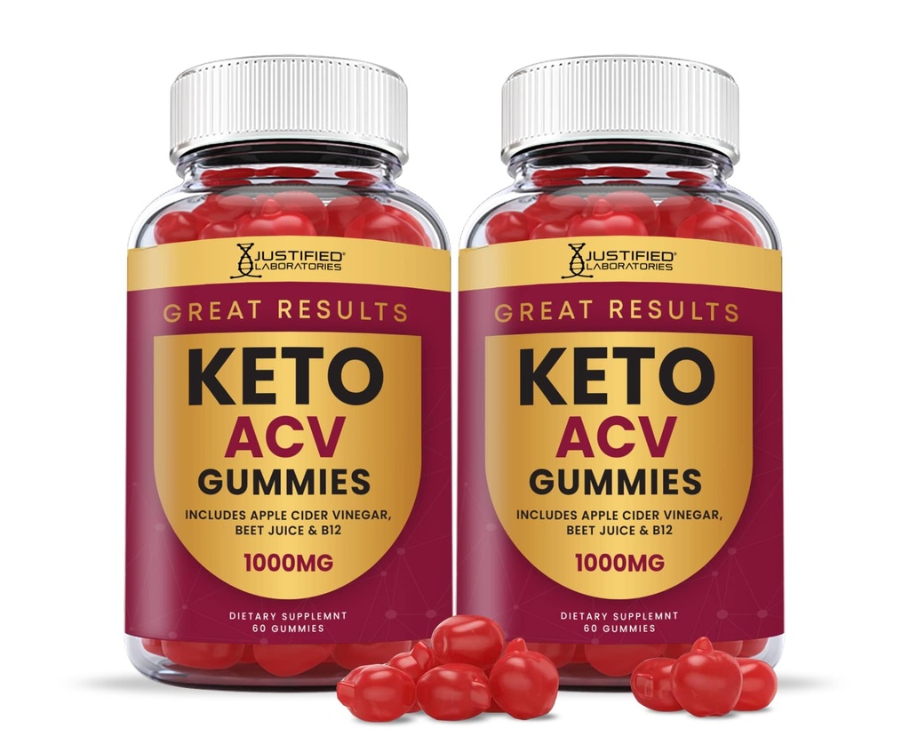 Attaisnotas laboratorijas (2 iepakojumi Izcili rezultāti Keto ACV Gummies 1000MG ar granātābolu sulu biešu saknes B12 120 Gummys