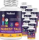 NuBest Tall 10+ Premium Kaulu stipruma formula, pastiprināta imunitāte un vispārējā veselība vecumam 10+ ar kalciju, vitamīnu D3, vitamīnu K2 un multivitamīniem            