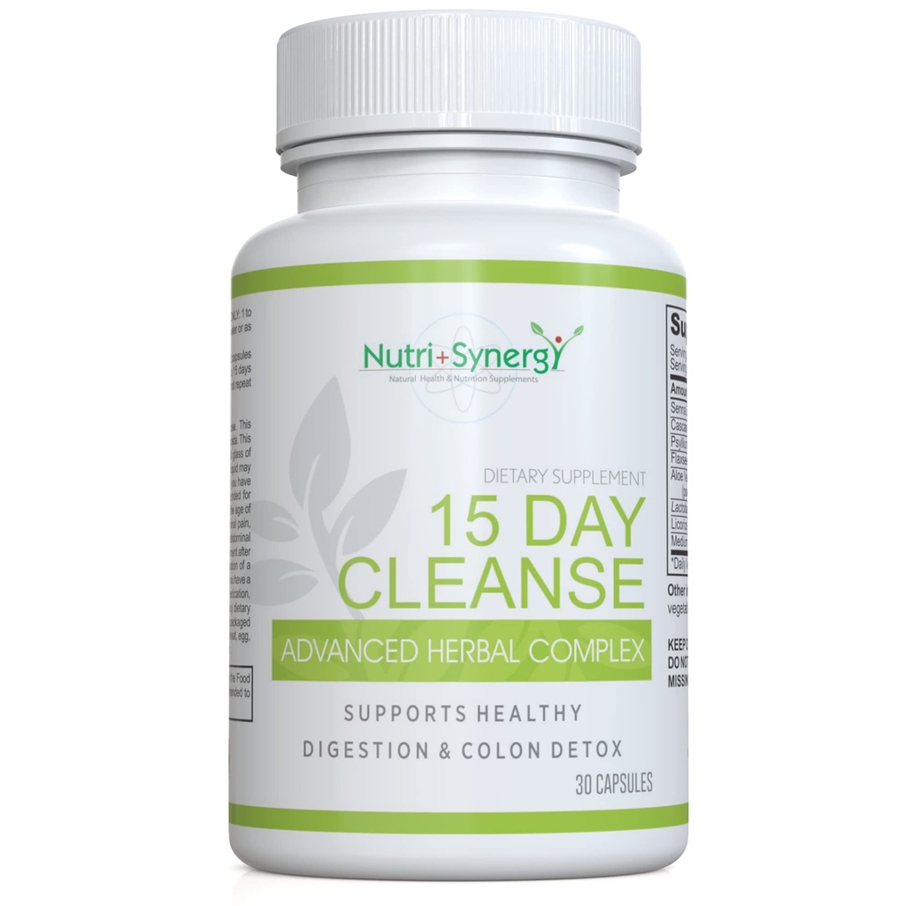15 dienu Attīriet Advanced Herbal Complex - Colon Cleanse un Detox - Uzlabota zarnu veselība