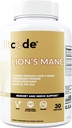 fitcode Organic Lion’s Mane Sēnes papildinājums - Lion’s Mane Sēnes Kapsulas Nootrops Smadzeņu atbalsta papildinājums Focus Memory Clarity un Immunity Support Lion’s Mane pielikums