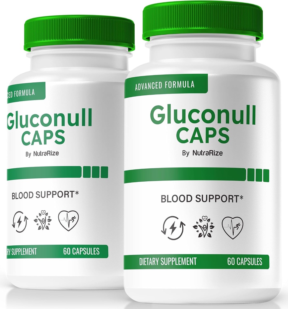 (2 Iepakojums) Gluconull Caps, oficiālā Gluco NullCaps formula, tīrs atbalsts stabiliem līmeņiem un degvielas enerģijai vispārējai veselībai, visu dabas sastāvdaļu, Gluco Null Glyco Optimizer (120 kapsulas)