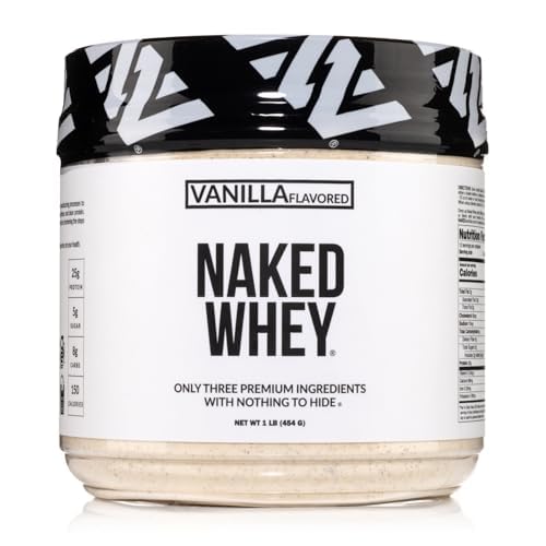 NAKED Vanilla Sūkalu proteīns 1Lb, tikai 3 Sastāvdaļas, visas dabīgās zāles Sūkalu proteīna pulveris + Vanilla + kokosriekstu cukurs- ĢMO-free, sojas, bez lipekļa. Palīdzība muskuļu augšanu, 12 Kalpo