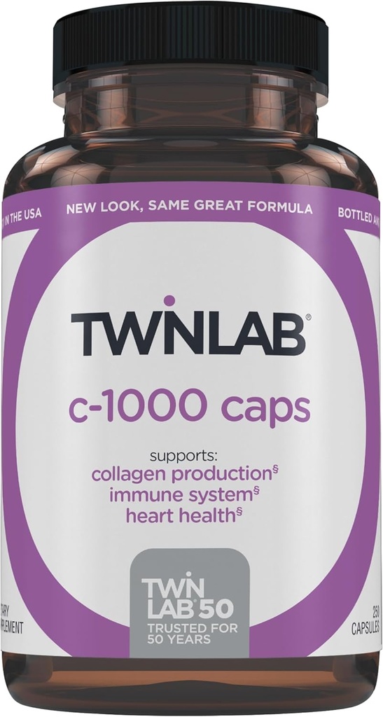 Twinlab C- 1000 Caps - vitamīns C Imūnbalsta bagātinātāji vīriešiem un sievietēm - 250 kapsulas