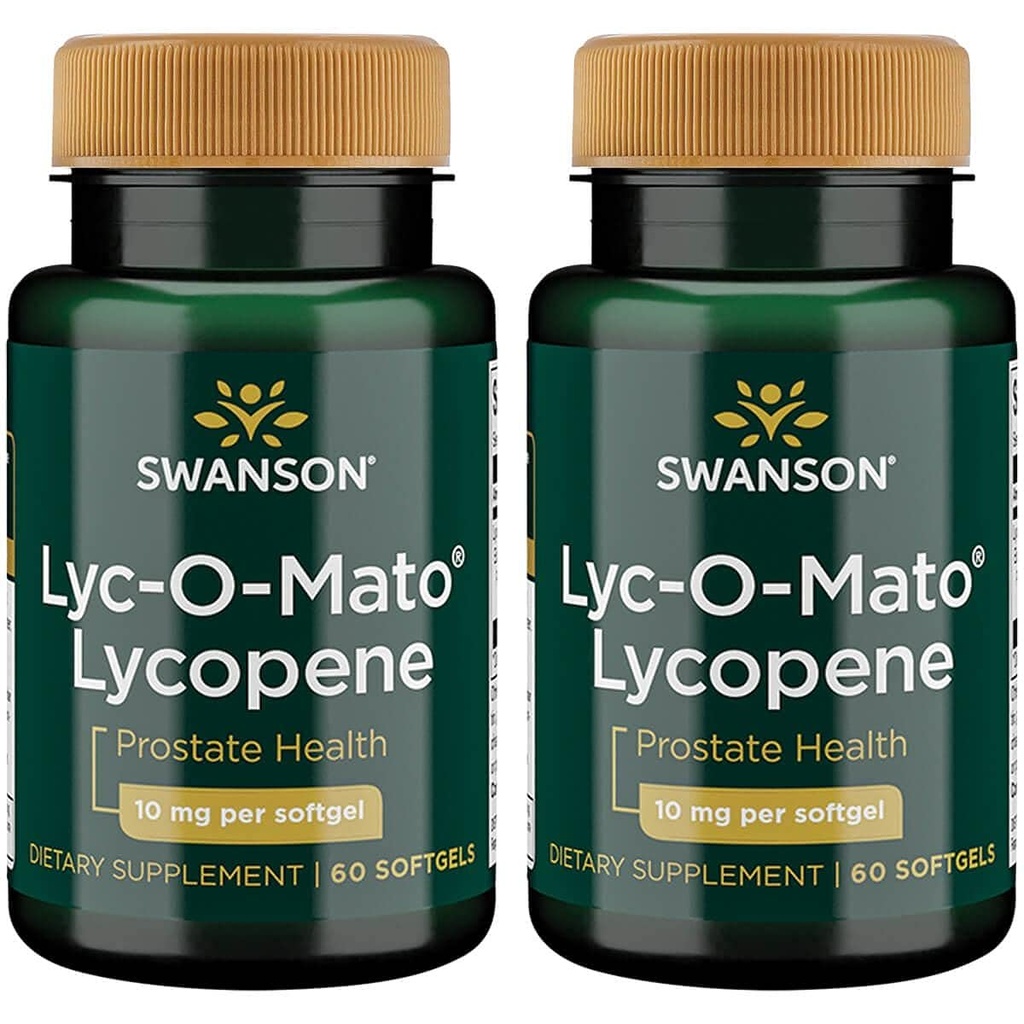 Swanson Lyc- O- Mato Lycopene 10 Milligrams 60 Sgels (2 iepakojumi)