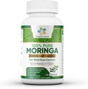 Organiskās Aura Moringa kapsulas - 240 Ct vairumtirdzniecības iepakojums. Autentisks Raw Moringa Leaf papildinājums enerģijai, Metabolisms, Zīdīšana, Immunity & Joint Health. Veselas lapas Green Super Food Nutrition.