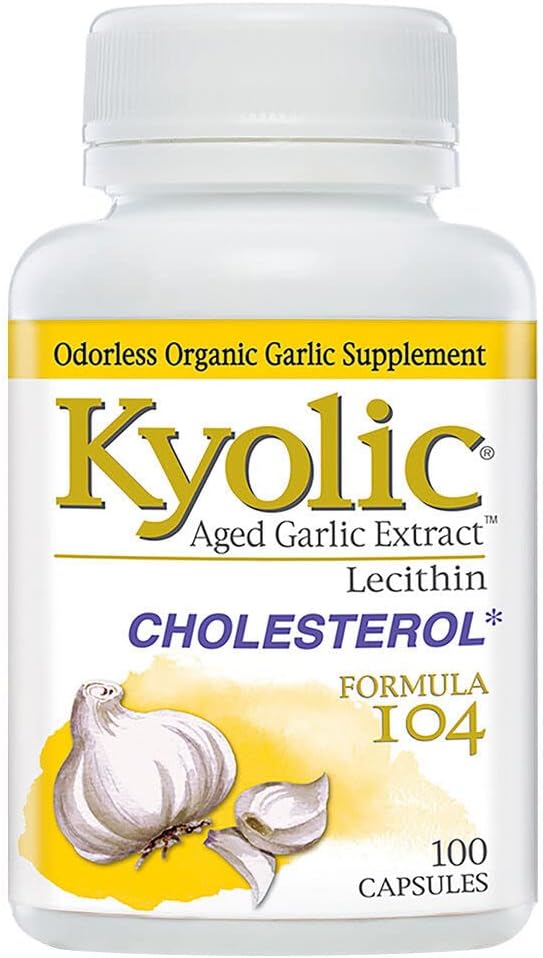 Kyolic Aged Ķiploku ekstrakta holesterīna formula 104-100 Kapsulas