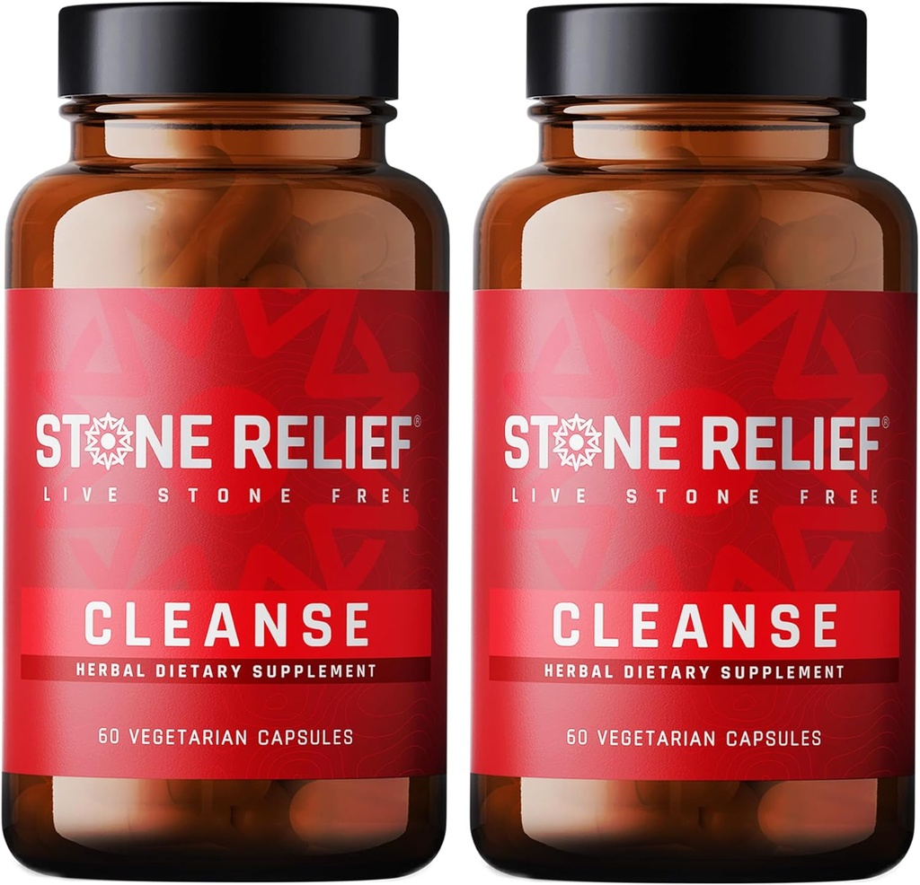 STONE RELIEF Cleanse - Premium Chanca Piedra Stone Breaker komplekss - Labākais dabiskais šķīdinātājs vīriešiem/sievietēm - Dabiskā nieru tīrīšana un detoksa papildinājums - [2 iepakojumi] - 120 kapsulas - 1 200 mg