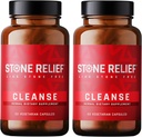 STONE RELIEF Cleanse - Premium Chanca Piedra Stone Breaker komplekss - Labākais dabiskais šķīdinātājs vīriešiem/sievietēm - Dabiskā nieru tīrīšana un detoksa papildinājums - [2 iepakojumi] - 120 kapsulas - 1 200 mg