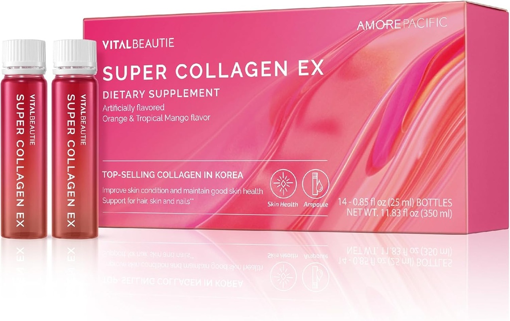 VITALBEAUTIE Super kolagēns EX (Liquid Marine kolagēns), kas satur biotīnu, C vitamīnu, hialuronskābi, L-glutationu, ko AMOREPACIFIC Korejas ādas kopšanas - 14 Kalpo