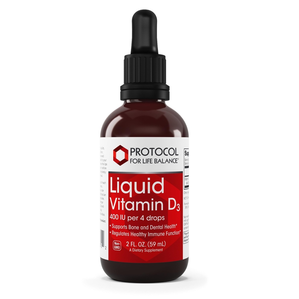 LIFE BILANCES PROTOKOLS - Šķidrais vitamīns D-3 - atbalsta kalcija uzsūkšanos, kaulu un zobu veselību, un imūnās funkcijas viegli ievadīt pilienus - 2 Fl oz (60 ml)