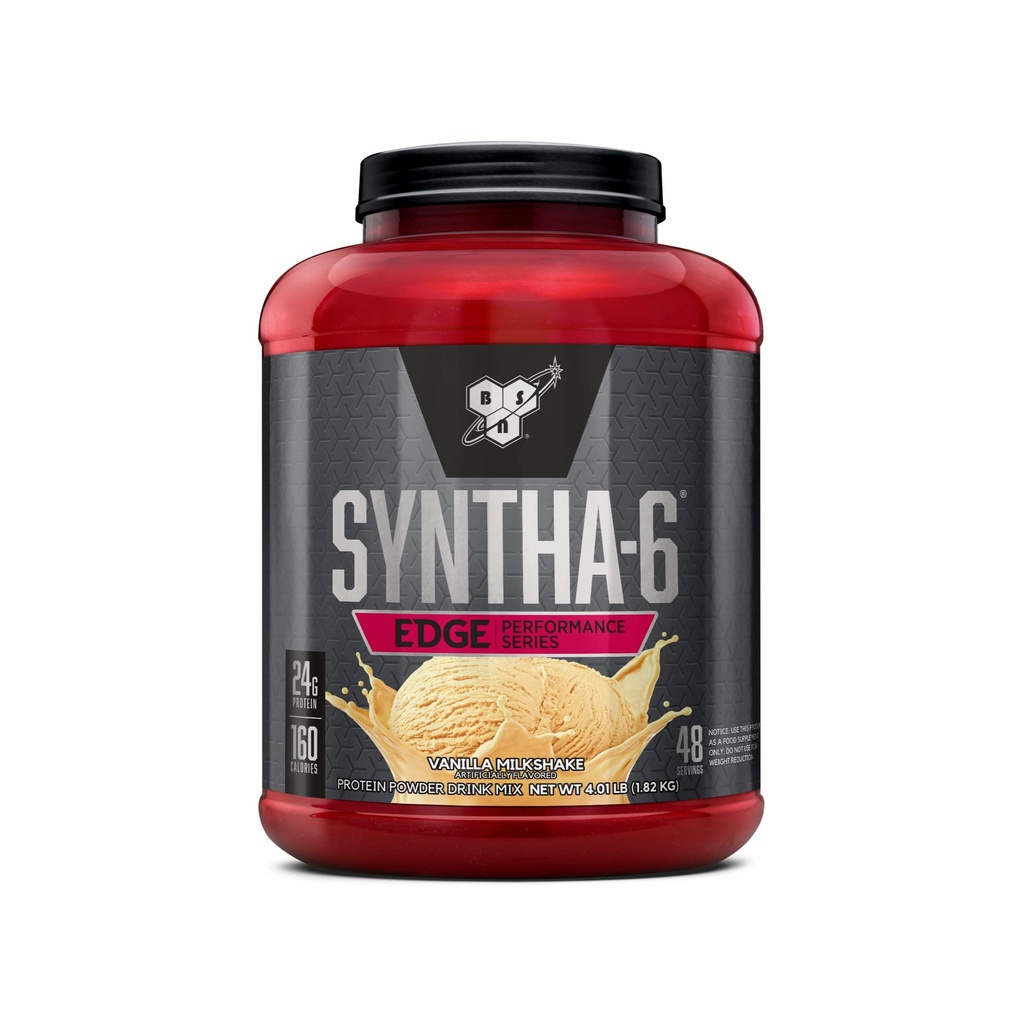 BSN SYNTHA-6 Edge Protein Pulveris, Vanilla Protein Pulveris ar hidrolizētu sūkalu, Micellar Casein, piena olbaltumvielu izolāts, zems cukura saturs, 24g Olbaltumvielas, Vanilla Milkshake, 48 Kalpojumi