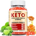 Keto ACV Gummies Advanced Formula, Apple Cider Etiķis Gumies Formulēts ar granātābolu biešu sulu pulveris B12, 1500MG Vegan Non ĢMO 56 Gumys