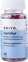 Briyo Optivital Acu veselības papildinājums ar luteīnu, Zeaksantīnu, astaksantīnu un Omega 3 – atbalsta vizuālo skaidrību, ekrāna noguruma atvieglošanu un ilgtermiņa tīklenes veselību – vienu dienu, 60 softgeli