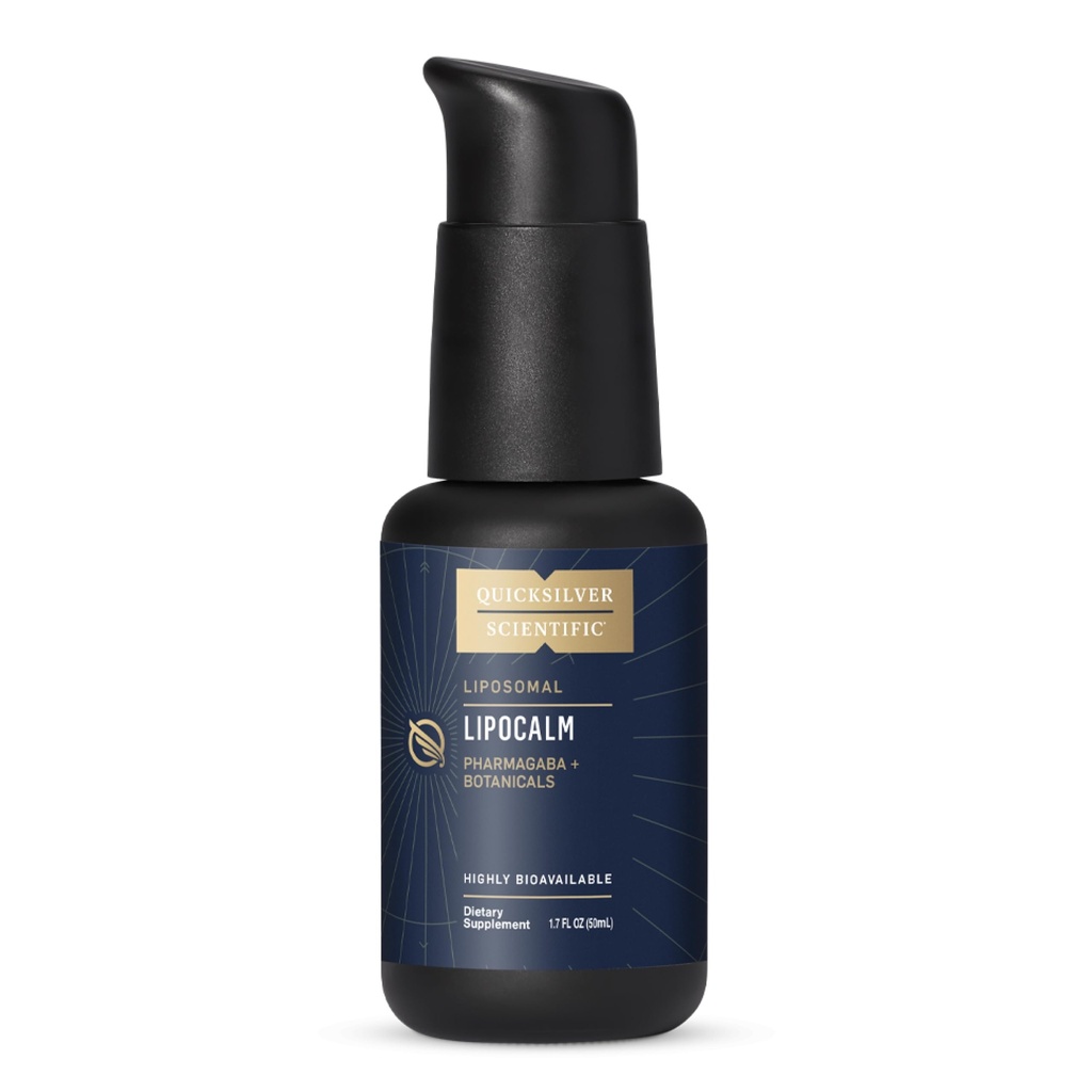 Quicksilver Scientific LipoCalm - Liposomālā GABA ar ārstniecības augiem relaksācijas atbalstam - Kumelīšu, Passionflower Herb & Skullcap Papildinājums Mind & Miega Calm atbalsts (1,7oz / 50ml)