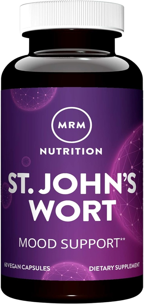 MRM Nutrition St. John’s Wort  - 0,3% Hypericin 450 mg -mood + Well-Being Support - --Lutten-Free + Vegan - 60 kapsulas